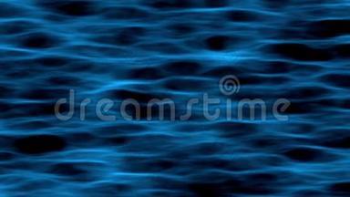 蓝色动画海浪，不同的纹理和色调